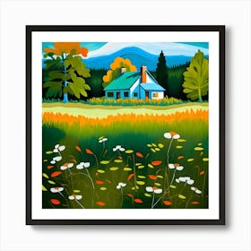 House In The Mountains Art Print