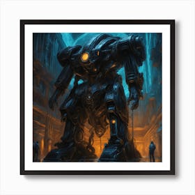 Robots In The City Art Print