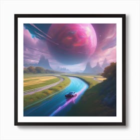 Space Landscape 6 Art Print