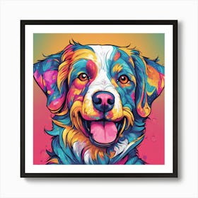 Colorful Dog Art Print