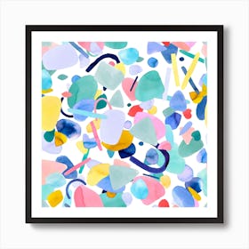 Abstract Geometric Shapes Square Art Print