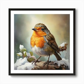 Robin Bird Art Print 0 Art Print