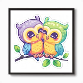 Owls Love Art Print