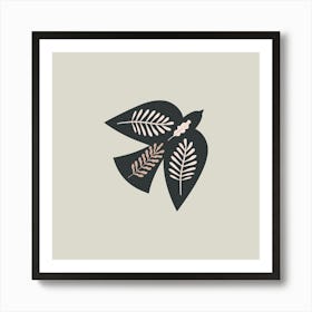 Dove With Leaves Art Print