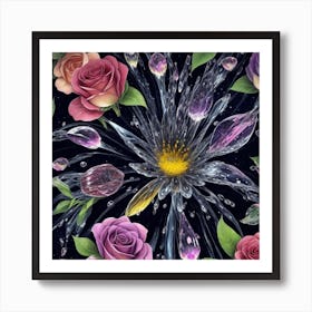 Water Roses Art Print