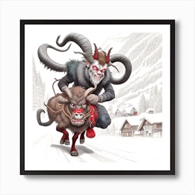 Devil On A Horse Art Print