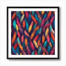 Colorful Feathers 7 Art Print