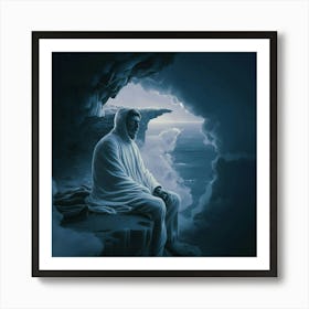 Jesus In The Cave Art Print