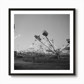 Untitled Photo, Possibly Related To Klamath Falls, Oregon, Carnival Rides At The Circus By Russell Lee Art Print