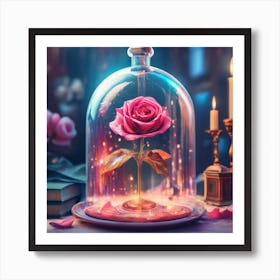 Rose Enchanted Enchanted Rose Beauty And Beast Art Print