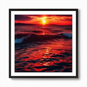 Sunset Painting, Ocean Sunset, Ocean Sunset, Ocean Sunset, Sunset Art Print