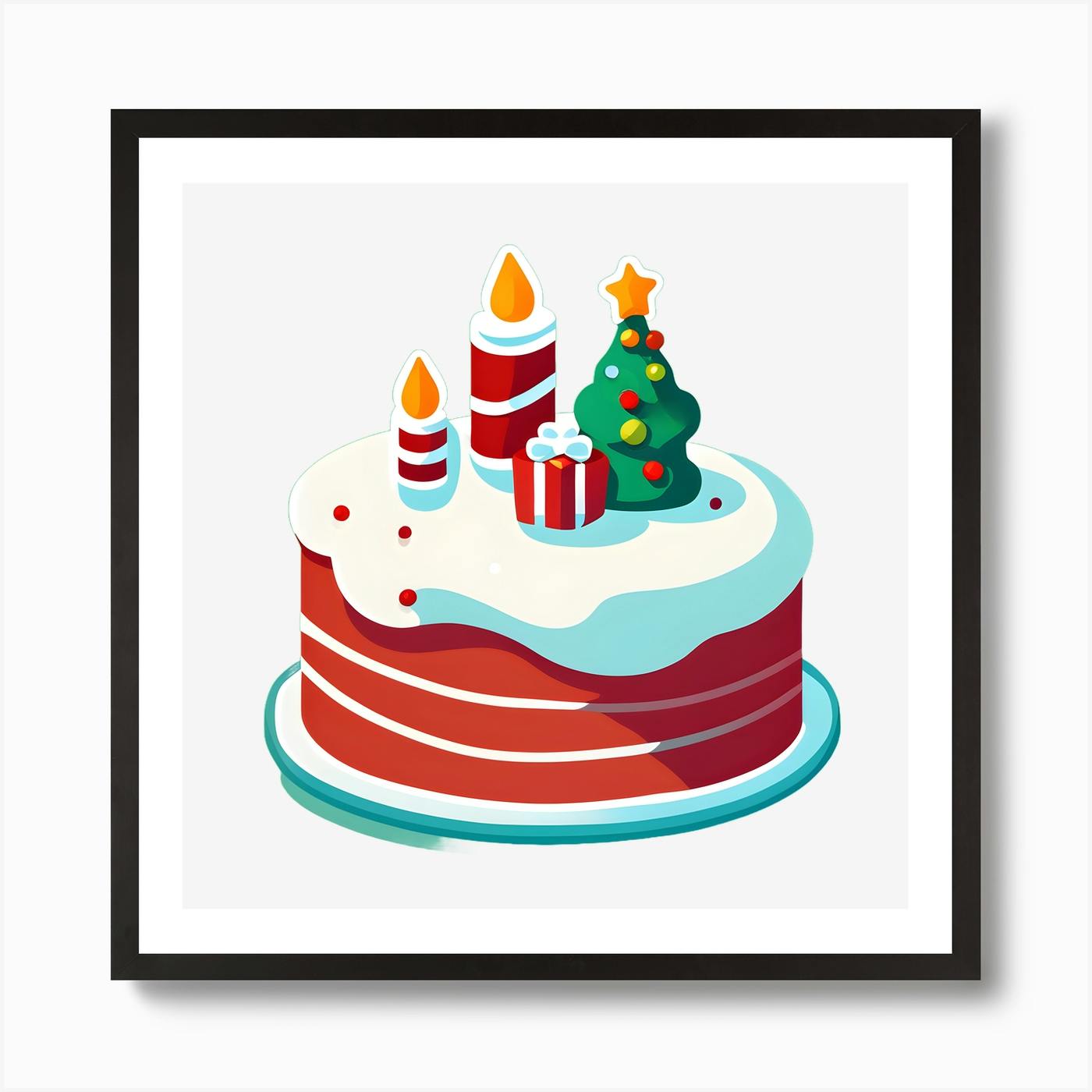 Transparent Desserts Clipart - Merry Christmas Cake Drawing, HD Png  Download , Transparent Png Image - PNGitem