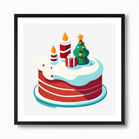 Christmas Cake 5 Art Print