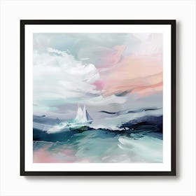 Sailboat In The Ocean Art Print