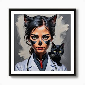 Cat Doctor Art Print