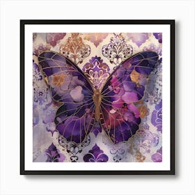 Purple Butterfly 2 Art Print