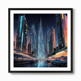 Futuristic City 4 Art Print