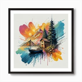 Stunning watercolor landscapes 10 Art Print