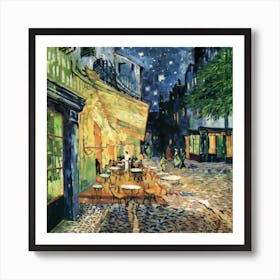 Cafe Terrace At Night, Van Gogh 2 Art Print