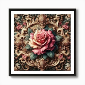 Roses In A Frame Art Print