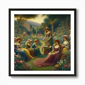 Garden Party 1 Art Print