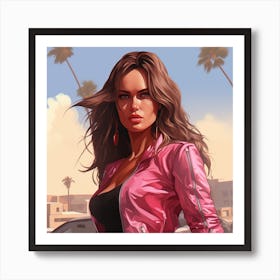 Grand theft auto Alessandra Ambrosio Art Print