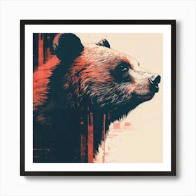 Bear Head 2 Art Print