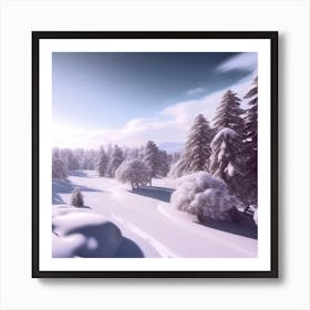 Snowy Landscape 49 Art Print