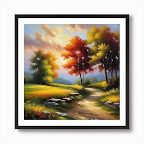 Autumn Path 3 Art Print