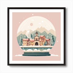Lake Como Italy Snowglobe Art Print