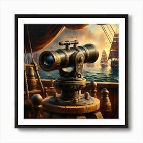 Sailor'S Telescope Art Print