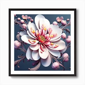 3d Flower 1 Art Print