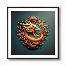Mystical Chinese Dragon (1) Art Print