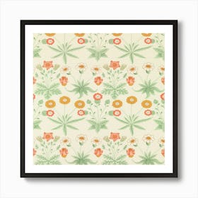 Floral Pattern Mouse Pad Art Print