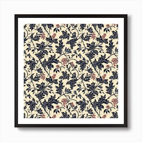 Lily Lane London Fabrics Floral Pattern 1 Art Print