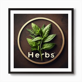 Herbs Logo 4 Art Print