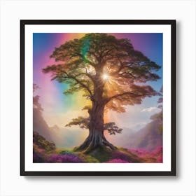 Rainbow Tree 1 Art Print