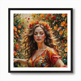 Woman In A Dress Art Print