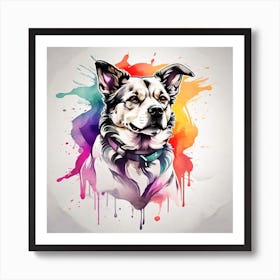 Portrait Of A Dog Art Print