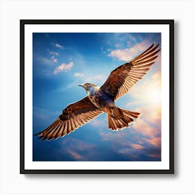 Eagle In Flight, A Bird Soaring Freely In The Sky Representing Freedom And Boundless Possibilities 2 Art Print