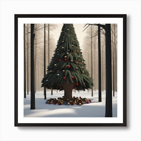 Christmas Tree In Middle Of The Forest By Jacob Lawrence And Francis Picabia Perfect Composition (3) Art Print