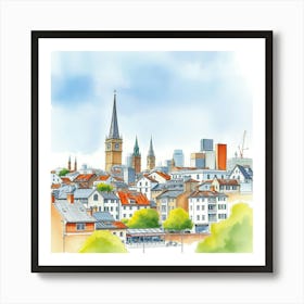 Berlin Skyline Art Print