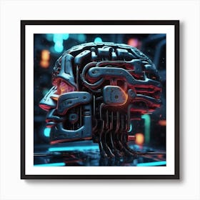 Cyborg Head 33 Art Print