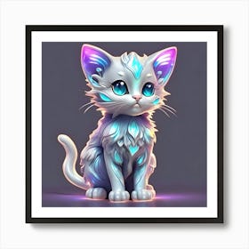 Ice Kitten Art Print