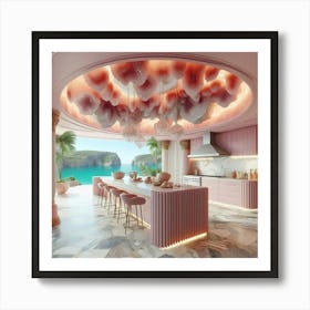 Pink Kitchen 1 Art Print