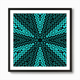 Abstract Zigzag Pattern Art Print