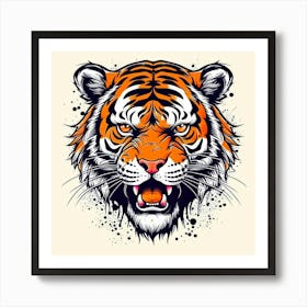 Tiger Head Art Print