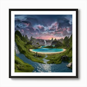 A Breathtaking Immersive 3d Landscape Of A Unique 78pm5qt6t9akipwga7qa6w J8isuc1kq Wgzqhnkp5ulg Art Print