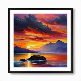 Sunset In Scotland 5 Art Print