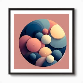 Abstract Circles Art Print